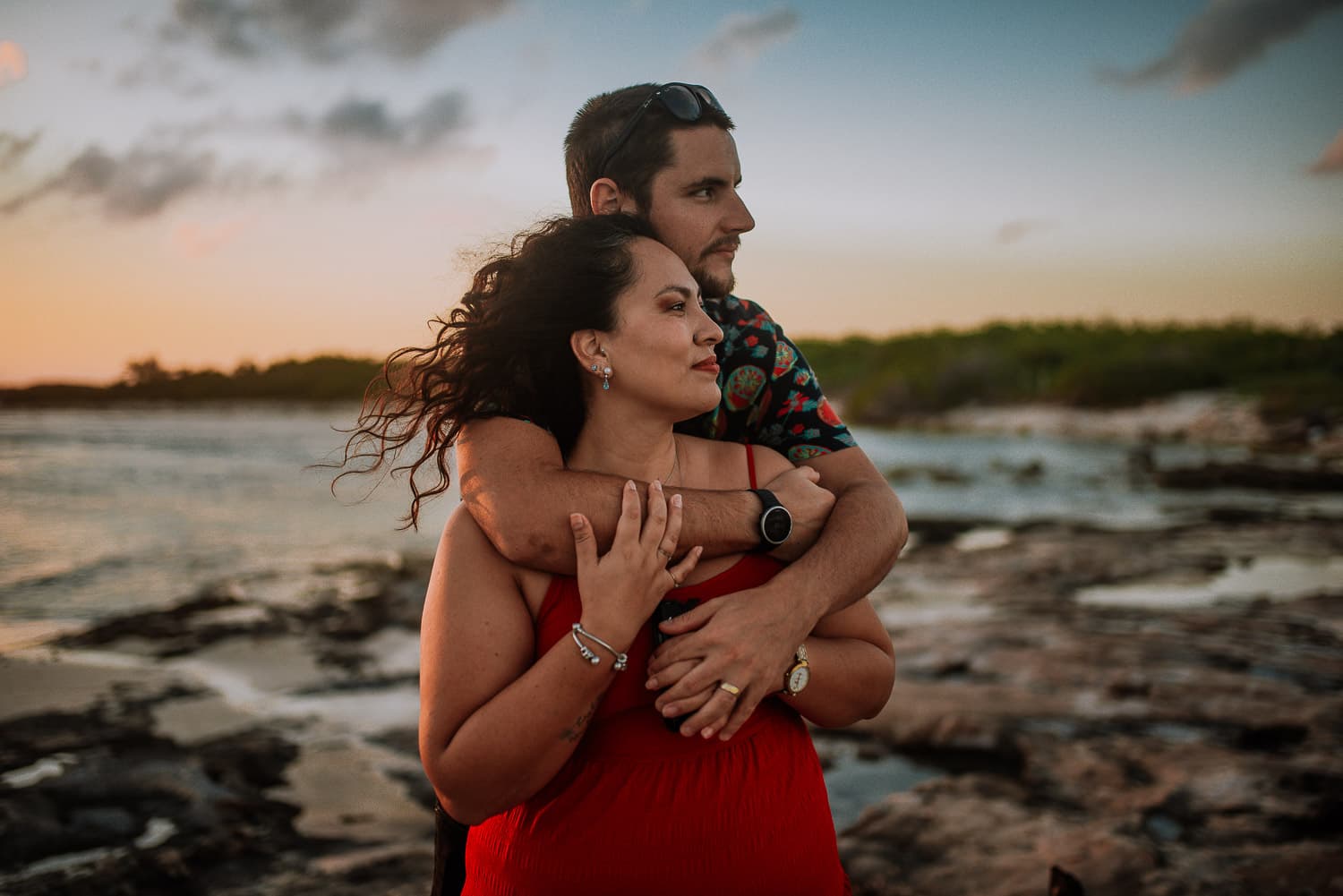 Fotografía de save the date en Cancun por fotógrafo de bodas destino en México